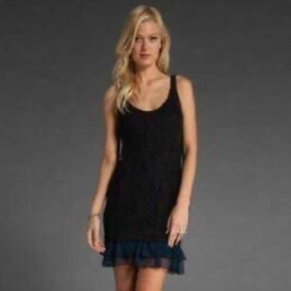 free people navy blue/black layered dress